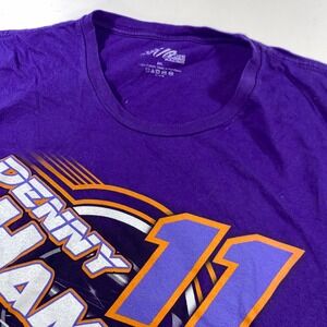 Joe Gibbs Racing Mens Denny Hamlin 11 FedEx Purple Graphic T-Shirt 5XL NASCAR